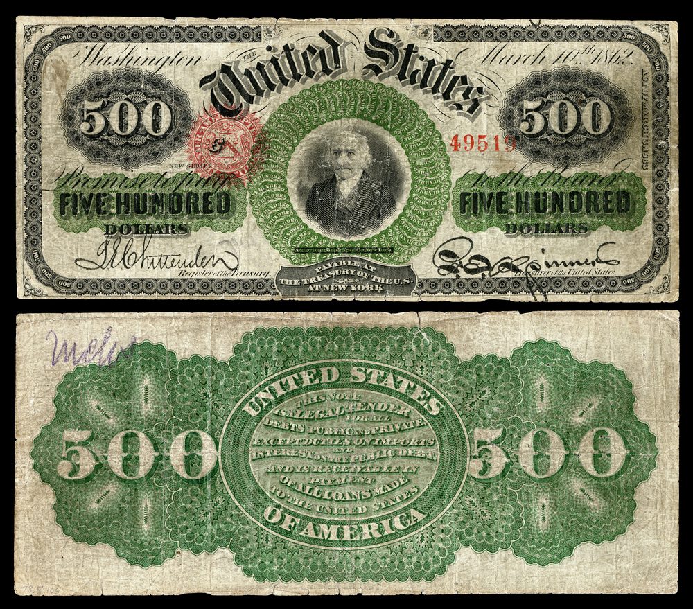 1863 1863 $500 Legal Tender Note (Fr.183c)