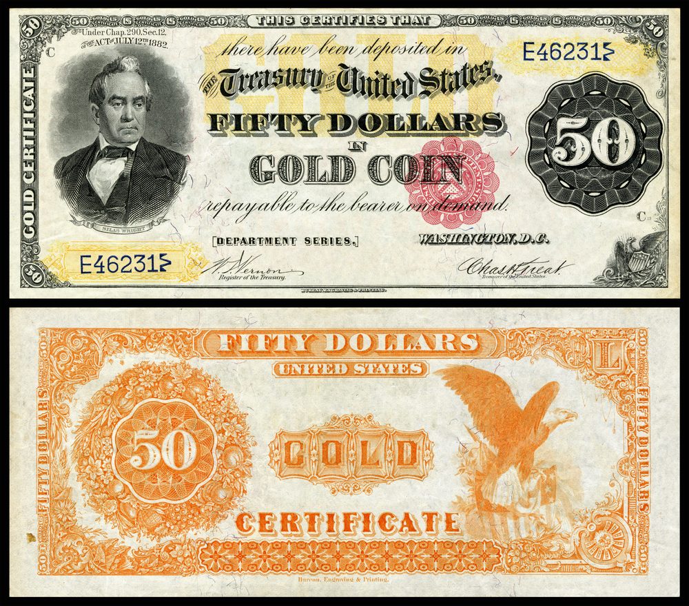 1882 1882 $50 Gold Certificate (Fr.1191)